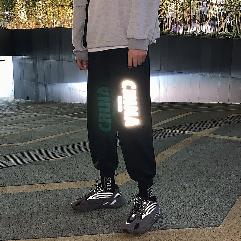 2025 Fashionable Personalized Handsome Men'S Ankle Pants Youth Korean Popular Loose Hong Kong Style Sports Pants - Image 2